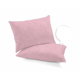 Super Soft Brushed Cotton Flannel Pair of pillowcases-Super Warm Flannelette Pillow Case/Covers-Thermal/Flannel Pillowcases pair in 7 colors-Warm & Cosy Pillowcases 75x50cm (Pink)