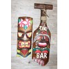 Tiki Mask Shark Bite Paddle Wall Hanging Set