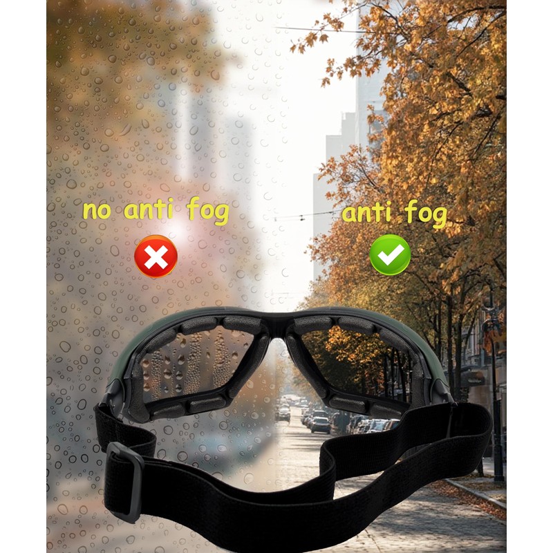 SOL PRO Powersport Sunglasses, Motorcycle Riding Safety Goggles, UV400 Anti-Fog,