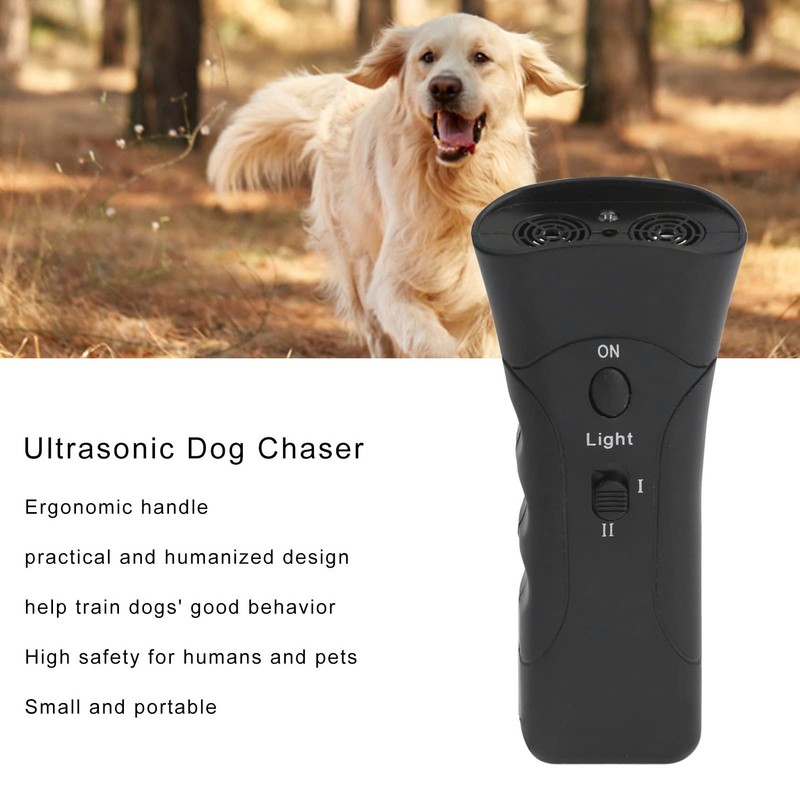 Haofy Ultrasonic Dog Hunter, Portable Dog Repeller Trainer, LED Ultrasonic
