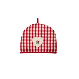 Teewärmer, kariert, Rot