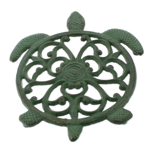 The Bridge Collection Sea Turtle Cast Iron Trivet - Durable