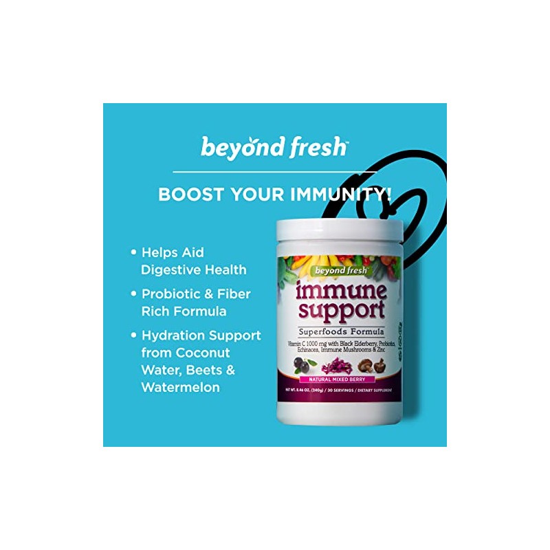 Beyond Fresh Immune Support, fórmula de superalimentos, potentes antioxidantes, sabor