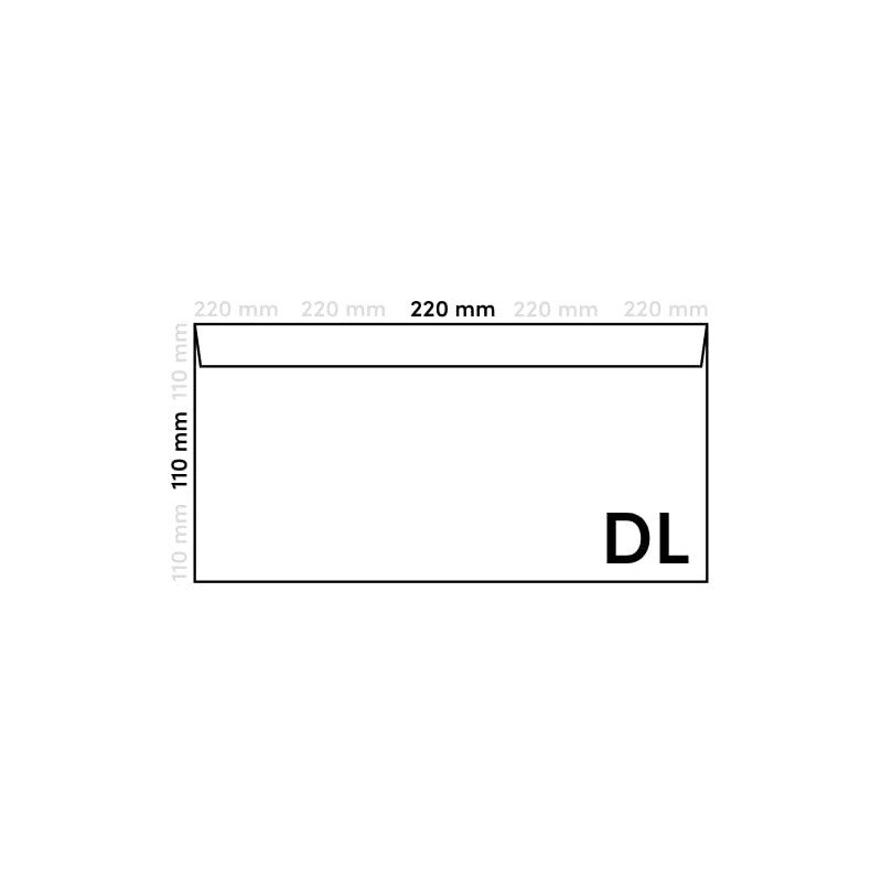 Netuno 25 DIN Long Envelopes Red 110 x 220 mm