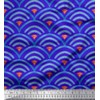 Soimoi Blue Poly Crepe Fabric Scales Geometric Print Fabric by