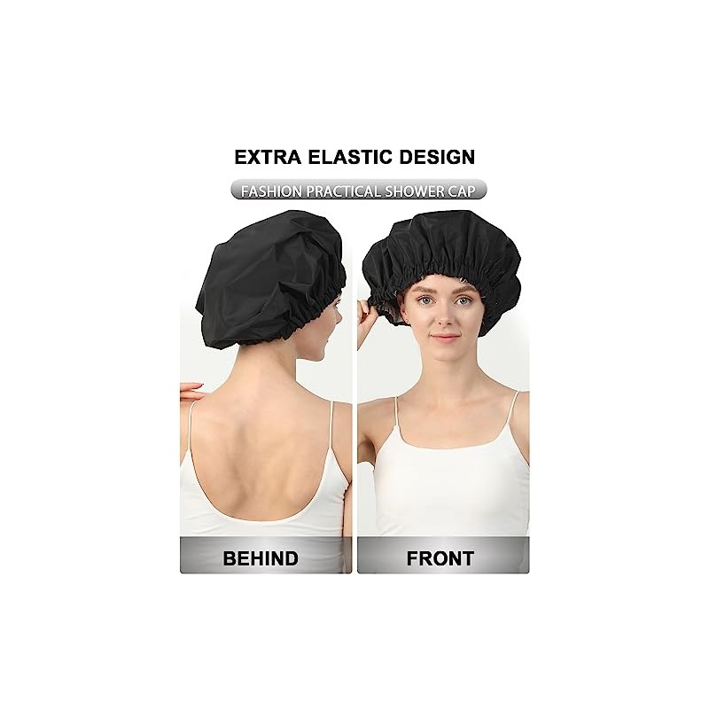 Gorro Ducha Gorros Mujer Reutilizables Impermeables Dos Capas Grandes Adecuados