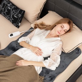 Giantex Massage Table Warmer, Electric Heated Mattress Pad, Heating Pad with Low-Voltage, 5 Modes Temper Control and Timer, Fast Heating, Detachable Connector, Warmer Bed Toppers, Grey