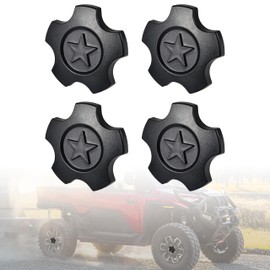 POKIAUTO Center Hub Caps for Polaris Ranger XD 1500 Northstar Edition 2024 2025, UTV Black Wheel Caps Dust Tire Rim Hub Covers for Ranger 1500 Accessories, Durable PP, 4PCS