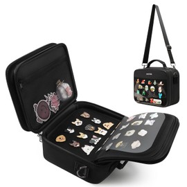 AUROTIER Enamel Pin Display Bag, 12 Page Pin and Patch Trading Collection Book, Pin Display Board Case for Storing Enamel Pins, Earrings, Brooches, Patch and Sports Medals, Pin Crossbody Bag