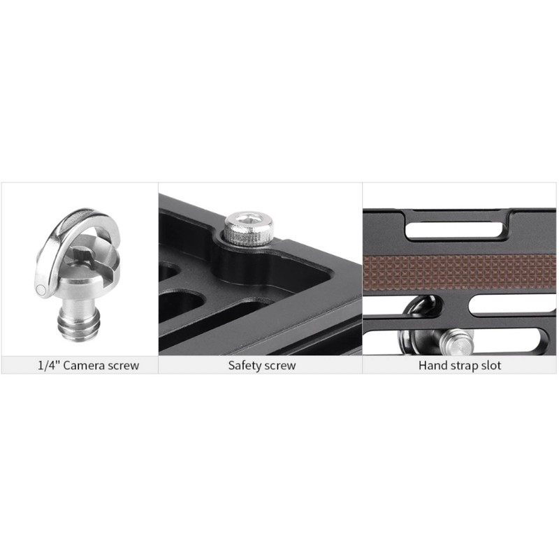 LEOFOTO Quick Release Plate NP-50 with Prism Rail Compatible with