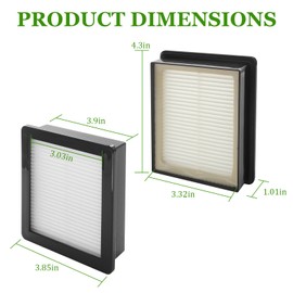 107315 HEPA Vacuum Filter Replacement for ProTeam Twin Pack Filter Compatible with Proteam Super Coach Pro 6, Super Coach Pro 10,ProVac FS 6 and GoFree Flex Pro Vacuum - 2 Pack