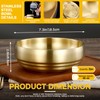 Roucerlin 2Pcs 7.3In Gold Large Stainless Steel Soup Bowl, 35OZ
