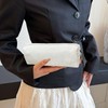 1 White Corduroy Pencil Case, Retro Pencil Case Made of