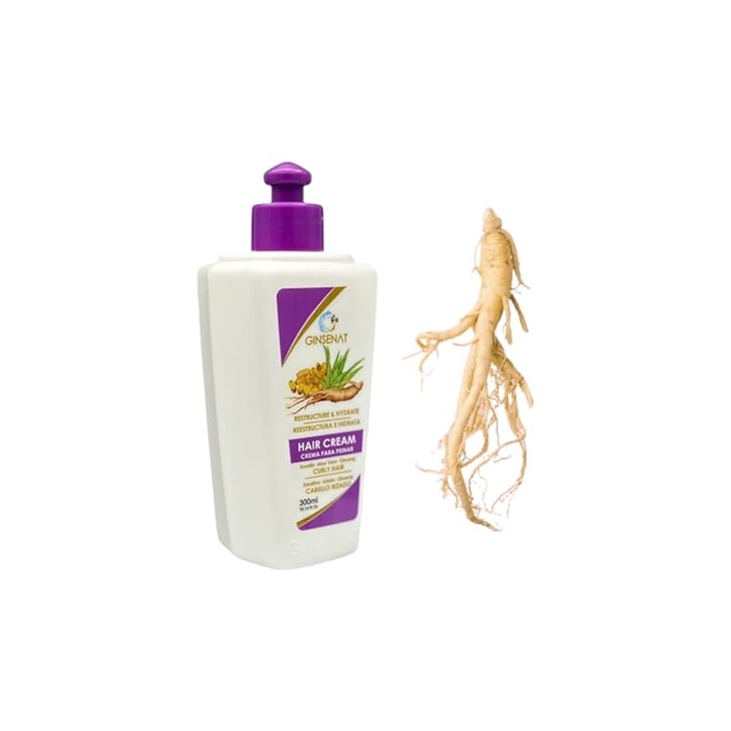 GINSENAT Crema para Peinar Keratina 300ml Keratina Sabila Ginseng