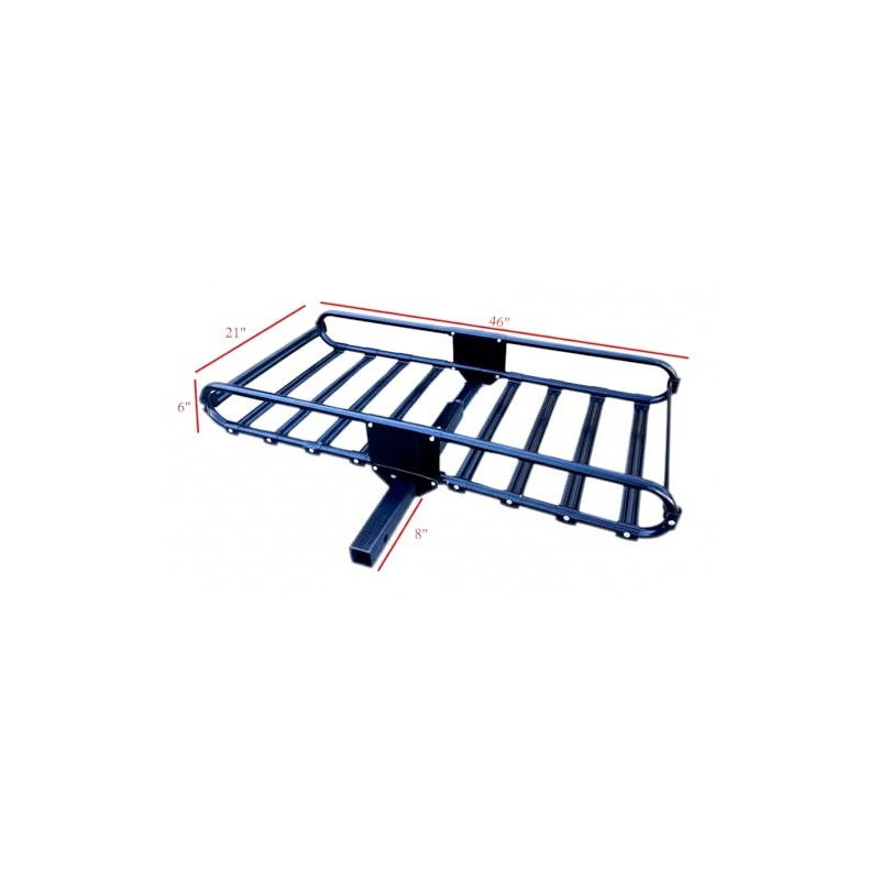 46 x21x6 inch Hitch Mount Steel Cargo Carrier Luggage Basket