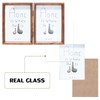 TOFOREVO 5x7 Double Picture Frame Rustic Brown Wooden Hinged Beveled