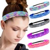 4 pieces of adjustable hair tie, gradient headband, sports anti