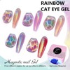 LimeGirl 9D Rainbow Cat Eye Gel Nail Polish, with 5