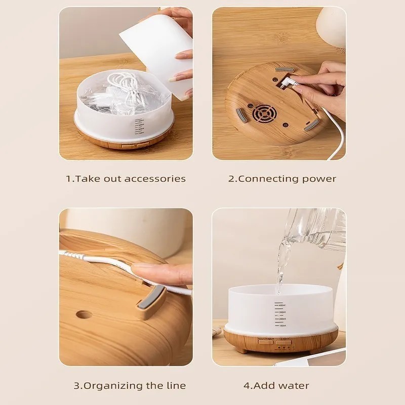 Difusor De Aceites Esenciales Aromas Humidificadores Casa