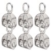 10PCS M15 Pulley Block Stainless Steel Heavy Duty Traction Wheel