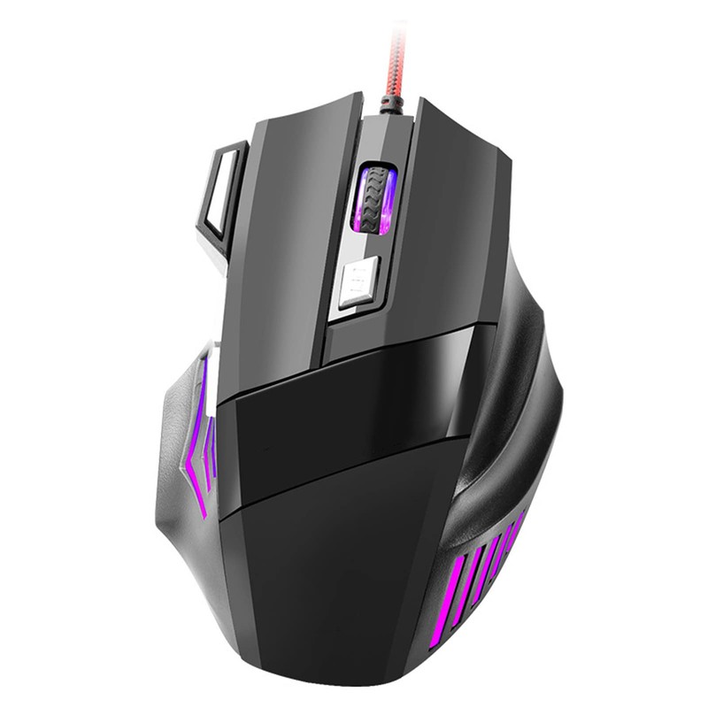 RGB USB Wired Gaming Mouse, 1000-3200DPI Ergonomic Streamlined Backlit Gaming