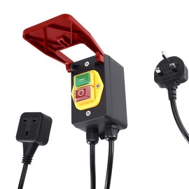 Emergency Stop Button for Woodworking Machinery,250V 18A,Milling Machines & Industrial Equipment,Solenoid Safety Shutdown Switch with Quick Release Mechanism,4500W Rating,150cm Wiring