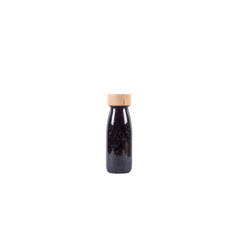 PETIT BOUM 47657 Botella Sensorial Black Float Bottle, Black, Mediano