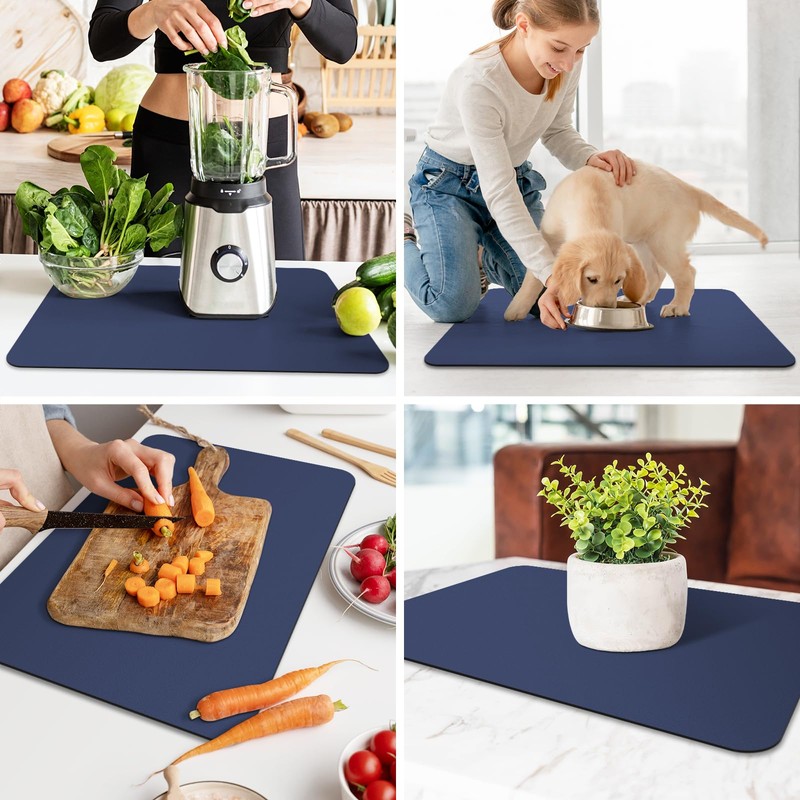 WISELIFE Dish Drying Mat Super Absorbent Drying Mat Large Dish