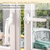 Bwintech 2 Pcs in-Line White UPVC Aluminium Window Handle, 43mm
