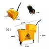 Dalpro Cubeta De Carrito Con Exprimidor 20 Litros Color Amarillo