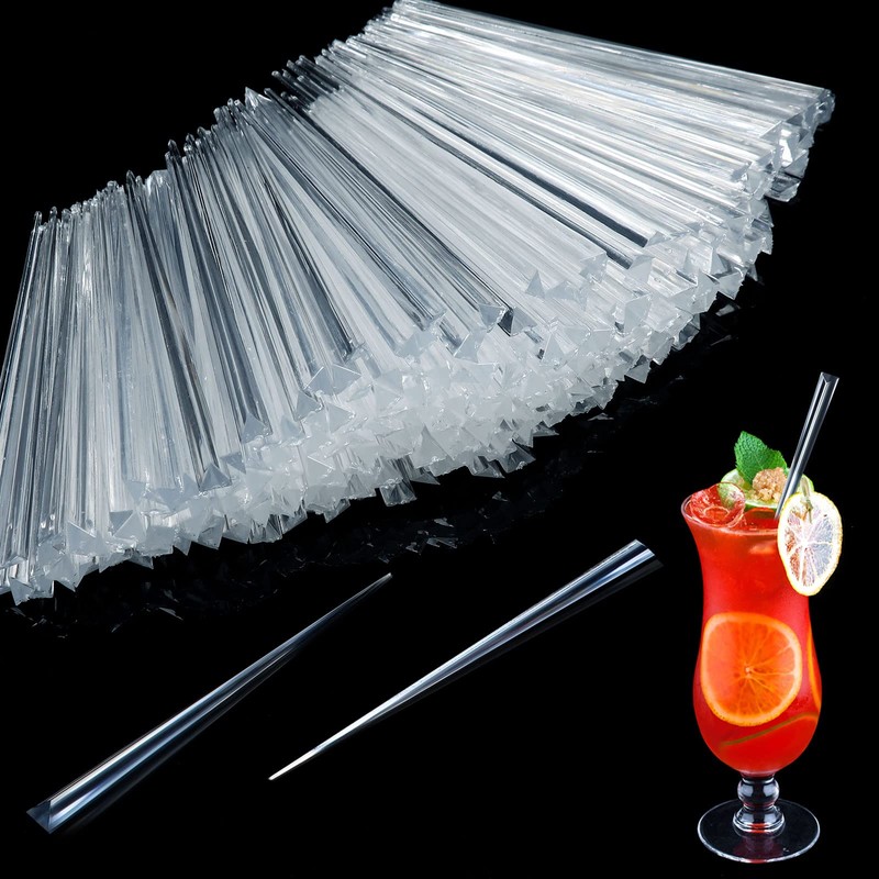 5000 Pieces 3.54 Inch Prism Picks Clear Triangular Plastic Cocktail