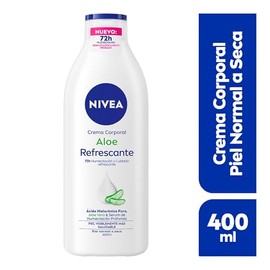 NIVEA Crema Corporal Humectante Aloe Vera Refrescante (400 ml) - 72 horas de Humectación y Suavidad Profunda con extracto de Aloe Vera - Ideal para Pi