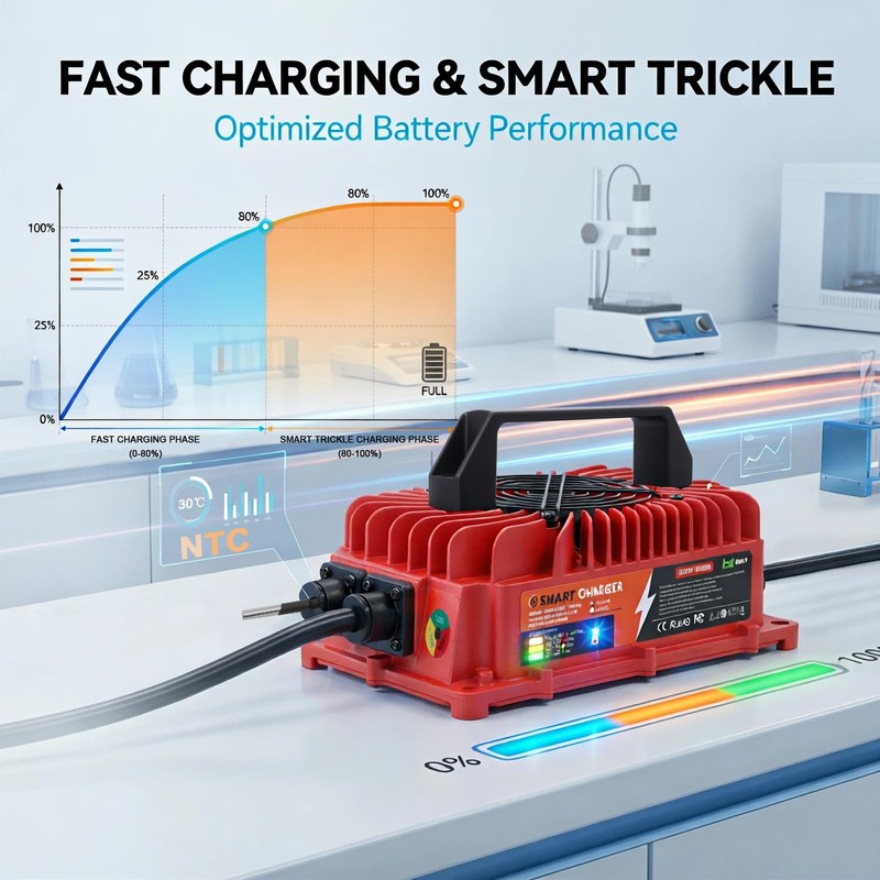 24V/29.2V 30Amp Battery Charger, IP67 Waterproof Sealed Forklift Charger with