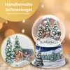 Christmas Snow Globe with Music, Nostalgic Carriage Ride Over Bridge,