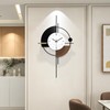 HEBOIX Modern Wall Clock for Living Room,Large Decorative Wall Clock,Digital