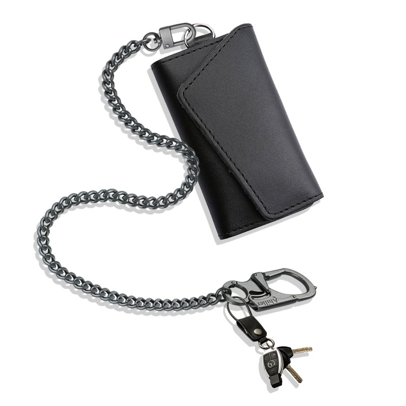 [Ahiller] Men's Wallet Chain, Double Locking Key Chain with Tungsten