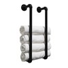 Industrial Pipe Towel Rack for Bathroom Wall Mounted,Towel Holder Black