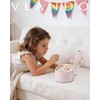 VLANDO Joyero musical para niñas, diseño ovalado con bailarina giratoria