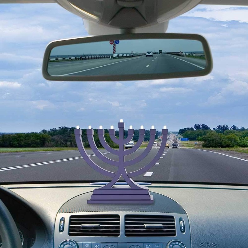 Zion Judaica Mini LED Hanukkah Menorah Battery or USB Operated