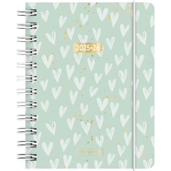 BRUNNEN School Diary (2025/2026) "Hearts", 1 Page = 1 Day,