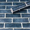 HeloHo 17.7" X 394" Blue Brick Wallpaper Peel and Stick