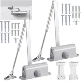 Yaocom 2 Pcs Automatic Door Closer with Hold Open Adjustable Hydraulic Heavy Duty Door Closer for Commercial Use