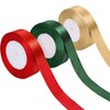 3 Rolls 90 Yard Christmas Satin Ribbon, 1 Inch Wide