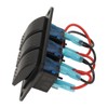3 Gang Rocker Switch Panel IP65 Waterproof DC12‑24V Blue Light