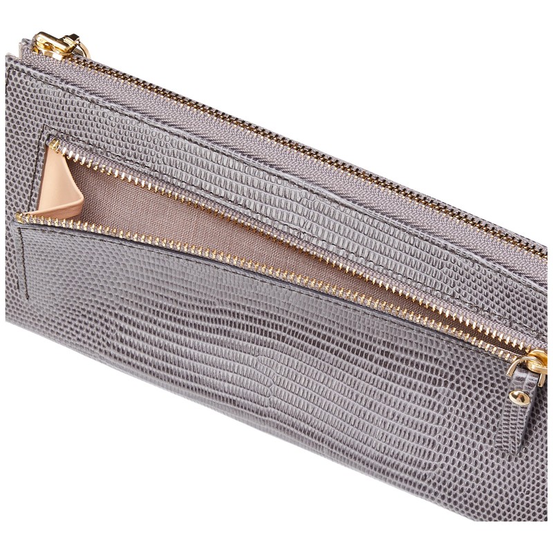 Topkapi LUCIA Lucia Italian Leather, Lizard Embossed Long Wallet with