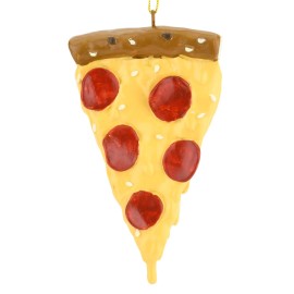 Tree Buddees Slice of Pepperoni Pizza Christmas Ornament Funny Food Ornaments