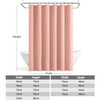 ANRODUO Blush Pink Extra Long Linen Shower Curtain, 84 Inch