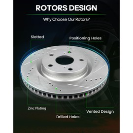 SCITOO Front 11.65" Brake Pads and Rotors Kits Replacement For Toyota For Camry 2018-2019,For Toyota For C-HR 2020-2022,For Toyota For RAV4 2019-2021,For Toyota For Venza 2021-2022