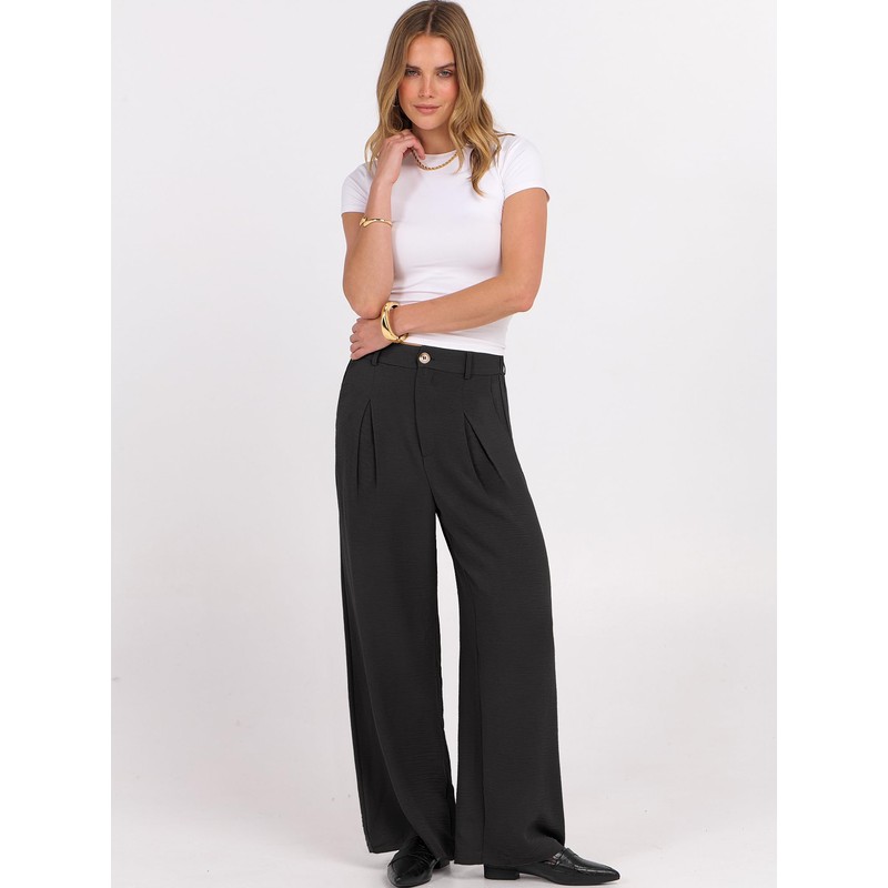 ANRABESS Womens High Waist Work Pants Summer Lightweight Business Casual