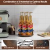 Nuovoware 7 Bottles Rotating Coffee Syrup Rack, Coffee Syrup Rack